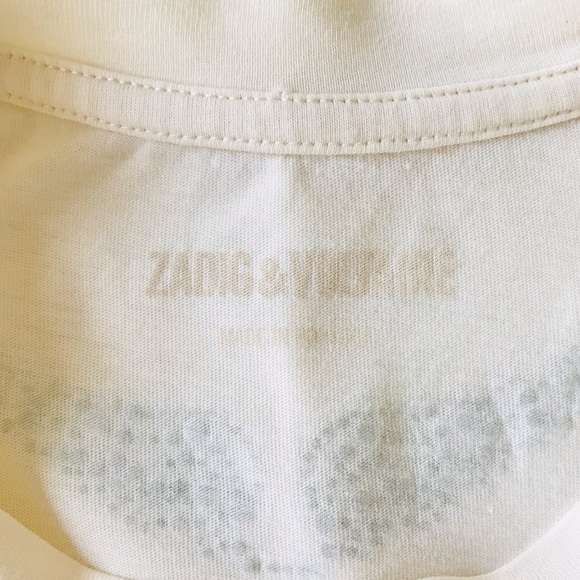 ZADIG & VOLTAIRE Zoe PhotoPrint Blue Car Strass Tee - Picture 12 of 15